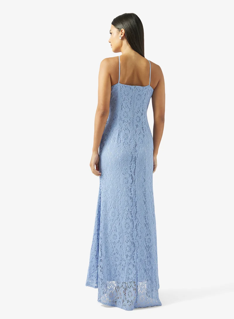 Ella Limited Edition  Halter Neck Lace Dress for Women | Best Price UAE